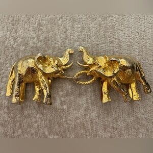 Rare Mimi Di N Gold Elephant belt Buckle